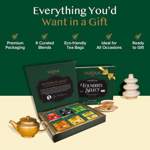 【新品未開封】 VAHDAM TEASオーガニック  60p 高級 Amazon.com: VAHDAM, Assorted Tea Gift Set | Classic Box - 24